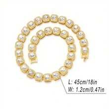 2pcs Luxury Hip Hop Pet Cuban Chain, Dog Rhinestone Necklace, Pet Alloy Collar Accessories, Hip Hop Style Decor, Suitable For Daily Wear And Parties - Multicolor - View 6