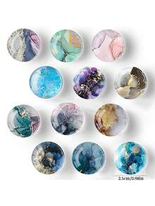 12张/套 随机励志语录水晶玻璃冰箱磁性白板贴纸，创意DIY最佳生日礼物 - 多色 - 查看 10