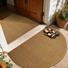 1 件半圆形菠萝入口垫，加厚仿剑麻地毯，可水洗底部，耐脏，厨房厚地毯，装饰地毯，时尚地毯，淋浴垫，家居装饰，客厅地毯，卧室地毯，门垫，厨房地毯，浴室地毯，书房地毯 - 彩色 - 查看 2