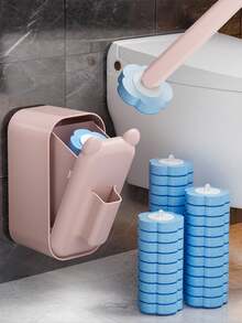 Bộ cọ vệ sinh bồn cầu gồm 1 đầu cọ thay thế dùng một lần, dụng cụ vệ sinh bồn cầu thiết kế tai mèo dễ thương, 3 đầu cọ có thể thay thế, kèm hộp đựng, dụng cụ vệ sinh thiết yếu cho phòng tắm, thích hợp để làm sạch bồn cầu, bồn rửa, sàn và tường phòng tắm, món quà tân gia hoặc quà tặng ngày lễ tuyệt vời. - Nhiều màu - Xem 2