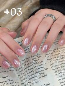 10毫升柏林雪落丝绸玻璃珠猫眼凝胶指甲油 2026 细金粉高光闪光美白半透明美甲美甲沙龙纯粹欲望情人节美甲 - 彩色 - 查看 11