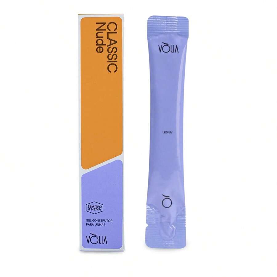 Arte Seducao Refil Gel Classic Nude Sem TPO e HEMA LED/UV Unha 14g Vòlia Construtor Alongamento Unha Hipoalergênico Autonivelante Natural - Laranja - Visão 1