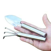 2pcs/Set Stainless Steel Flower Pot, Trowel, Rake Gardening Tool Set For Potted Plants And Flowers - 2-piece Garden Rake Set - View 1