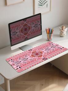 图案桌垫，适用于家庭和办公室的加长型大型鼠标垫、大型游戏鼠标垫、笔记本电脑键盘垫，底部采用防滑橡胶材质，边缘缝合加固。 - 彩色 - 查看 10