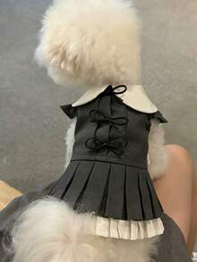 1 chiếc váy xếp ly kiểu Hàn Quốc cho thú cưng, phù hợp với chó Poodle, Bichon Frise, v.v., các giống chó nhỏ đến trung bình. Kiểu váy công chúa giản dị, dễ thương và thời trang với thiết kế khóa cài, mềm mại và ấm áp, phù hợp cho chụp ảnh, hoạt động ngoài trời, tiệc thú cưng, cosplay. - Nhiều màu - Xem 3