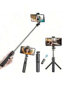 1 Pc 3-In-1 Selfie Stick Tripod Portable Extendable Phone Holder - Classic - View 3