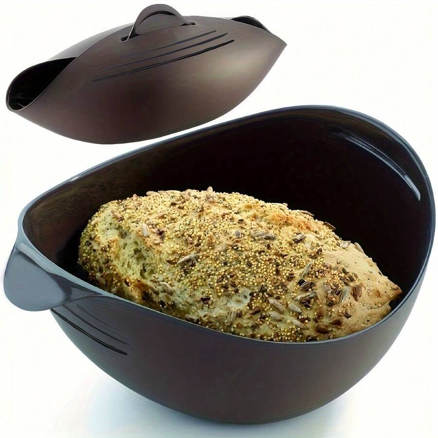 1pc Silicone Bread Maker, Silicone Bread Bowl Loaf Pan For Homemade Baking Bread - Multicolor - View 1