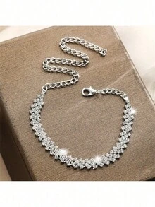 A Stylish Design Ankle Chain, Lightweight And Versatile High-Quality Ankle Chain, Suitable For Beach Vacations, Parties, Commuting And Gatherings - The Ideal Gift - 銀色 - 查看 4
