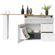 Buffets & Sideboards - White + MDF + Metal - View 6