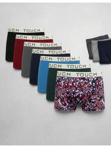 Set Of 10 Men's Plus Size Microfiber Boxer Briefs (Extra Large) - 各種各樣的 - 查看 10