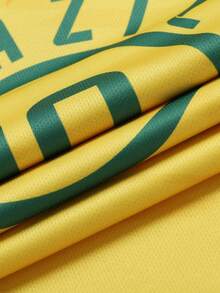 World Cup Brazil Soccer Jersey For Teens & Youth, #10 Player, Outdoor Sports Fitness Running Soccer T-Shirt, Suitable For Soccer Training, Matches, Soccer Enthusiasts, Men's Gift - Yellow - View 9