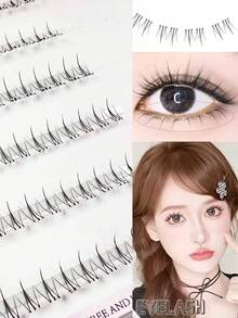 36 Clusters Dual-Style Self-Adhesive Fire Tip Lower Lashes – Natural Eye Look, Ideal For Daily, Work & Festive Occasions - C - View 3