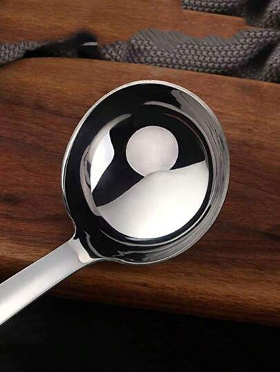 Kitchen 304 Stainless Steel Short-Handled Soup Spoon, Slotted Spoon Set, Serving Spoon, Tofu Spoon, Noodle Slurping Spoon