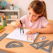 Juego Geometrico de 6 pcs Maped Inrompible + Compas - Transparente - Ver 5