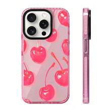 Cherry Phone Case, Pop Art Style, For Compatible With IPhone 17/17pro/17promax/17Air/Iphone16/16pro/16plus/16promax/15/15promax/15pro/11/12/13/14promax/12mini/13mini/11pro/11promax/12pro/12promax/13pro/13promax/14pro/14promax, Summer Fruit Treat Gift, Vibrant Sweet Icon Present - Màu Hồng baby - Xem 5