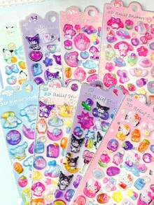 Cute Cartoon 3D Stickers, Crystal Stickers, Toys, Waterproof, Children's Reward Stickers, Gifts - Multicolor - View 11