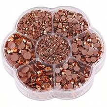 5000颗/盒,2毫米、3毫米、4毫米、5毫米、6毫米,5种尺寸,果冻糖果色,透明AB水晶珠,花形盒,圆形平底水钻,多色水晶宝石,非热熔DMC珠宝珠,玻璃石,3D钻石图案设计配件,闪亮美甲贴纸,适用于衣服、包包、鞋子、杯子、手机壳、手工艺品、DIY装饰。 - AB Colors - 查看 64