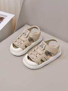 男女通用休闲凉鞋、运动凉鞋、包头凉鞋、软底婴儿凉鞋 - 卡其色 - 查看 7