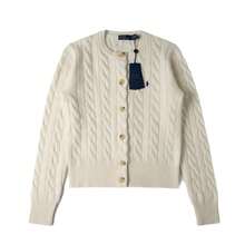 Polo Ralph Lauren Classic Embroidered Wool Cardigan  ,Women's Knitwear - 白色 - 查看 7
