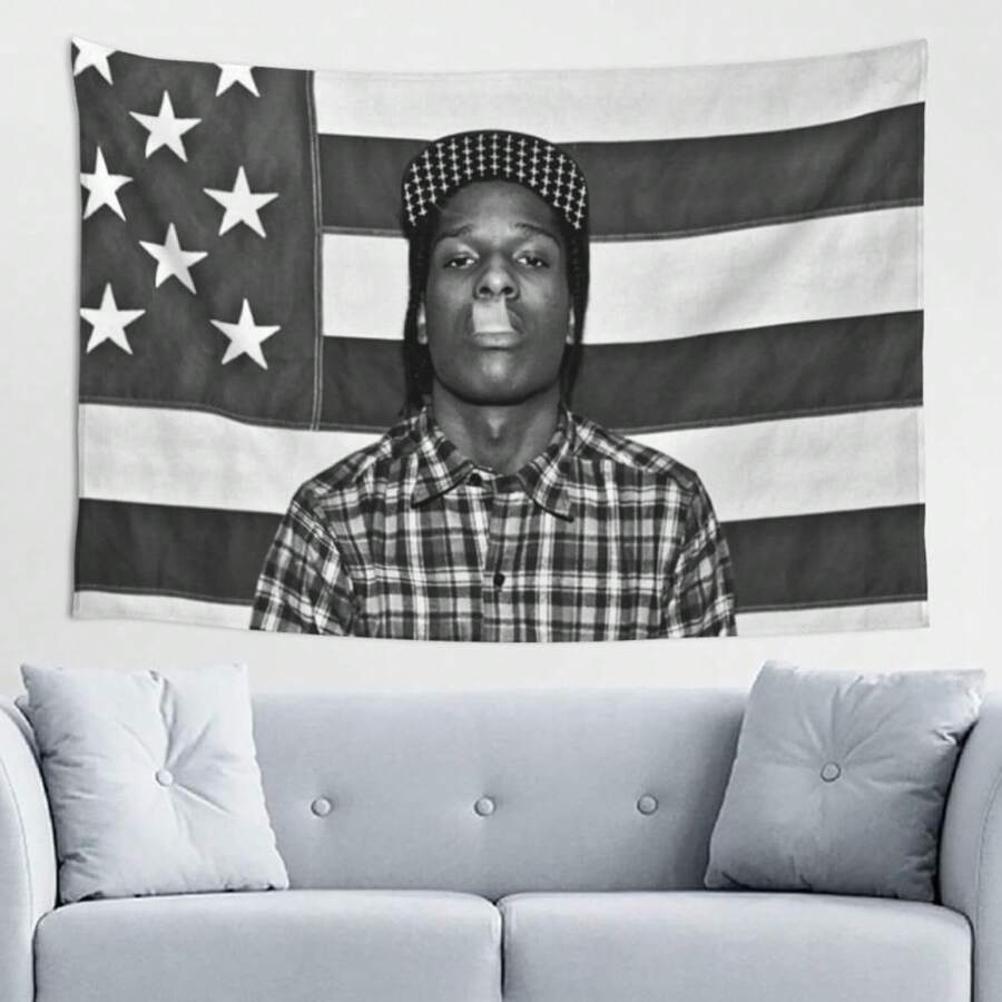 1pc Asap Rocky Wall-Mounted Picture Frame, Home Decoration, Bedroom, Living Room, Dormitory Decoration, Unique Gift Idea - Colorful - View 1