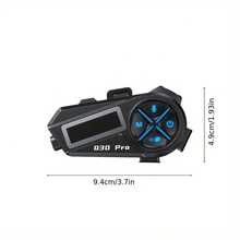 1pc/2pcs Headset Bluetooth Nirkabel Helm Motor Q30 Pro, Dengan Layar LED, Interkom 500m, Berbagi Musik dan Pencampuran Adegan - Baterai Kapasitas Besar 1000mAh, Desain Ergonomis untuk Sepeda Motor, Sepeda, Olahraga - Hadiah Ideal untuk Penggemar, Perangkat Komunikasi Sepeda Motor, Gadget Modis, Konstruksi Tahan Lama, Cocok untuk Helm Setengah/Penuh, Pilihan Utama untuk Perlengkapan Berkendara Luar Ruangan (Mendukung Interkom Lintas Merek, Kompatibel dengan Interkom Headset Bluetooth Biasa, Dapat Diadaptasi ke Headset Bluetooth Pihak Ketiga) - Q30 Pro - View 3