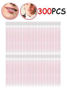 300/100/2支装一次性双头塑料牙签，口腔清洁牙线棒，便携旅行装，适用于牙齿 - 彩色 - 查看 1