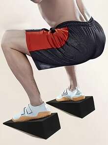 2个瑜伽楔形砖，健身深蹲倾斜砖，EVA材质抬腿拉伸脚跟倾斜板 - 彩色 - 查看 2