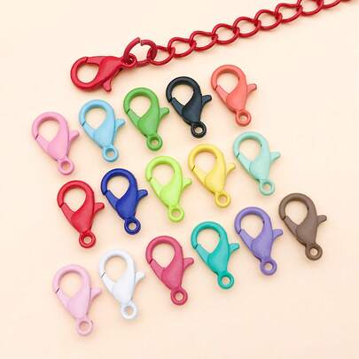 20个12x7毫米彩色龙虾扣，适用于DIY珠宝制作，如手工手链、项链、耳环等配件