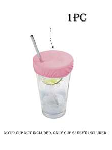 可重复使用的涤纶饮料套,带吸管孔,保护派对饮品,弹性鸡尾酒杯套,无需用电 - 彩色 - 查看 13
