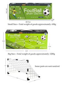 Outdoor Children's Football Goal Toy Set, 2-Player Competition Mini Football Goal Game, Parent-Child Interactive Game, Gift For Boys & Girls, Birthday Present (Some Accessories Random) - Multicolor - View 9