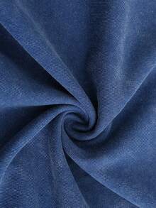 Worn-Out Washed Men's Short-Sleeved Shirt, Featuring A Pink Meteor Flame Human Face Silhouette Pattern In Letters On A Double-Sided Print, Retro Casual Loose Men's T-Shirt, Comfortable And Versatile Men's Clothing - 寶藍色 - 查看 5