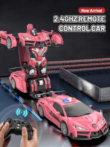1pc 2.4GHz Transformable Remote Control Car, Transforming RC Robot Car, One-Key Transformation 360° Rotation And Drift Car Toy Gift, Suitable For 3-5, 4-7, 8-12 Years Old Boys, Birthday Gift, New Year Gift, Gift Exchange, Easter Gift - Multicolor - View 5