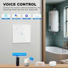 1PC/2PCS Zigbee Smart Wall Power Switch 40A 8000W Water Heater Touch Switch, Tempered Glass Panel, App Remote Control, Voice Control, Timer Countdown, Group Sharing, Backlight Indicator For Bathroom Kitchen Smart Home, ZigBee Gateway Required - Multicolor - View 12