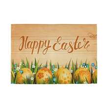 Easter Placemats Set Of 6 Happy Easter Eggs Flowers Placemat Table Place Mats For Dining Kitchen Table Washable - Pattern 1 - View 2