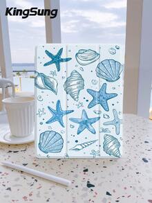 Kingsung Blue Ocean Element 平板电脑保护套,适用于 9.7/10.2/10.5/10.9/12.9 英寸/Pro 11 英寸,适用于第十代 Kindle,适用于三星 Galaxy Tab S6 Lite 10.4 英寸,适用于 Kindle Paperwhite 第十二代(2024 版)、Kindle 第十一代(2022 版)、Kobo Clara Color,柔软防震,智能支架/自动唤醒/睡眠功能 - 彩色 - 查看 2