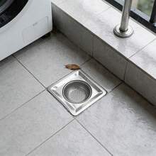 Cubierta de drenaje de acero inoxidable de alta resistencia - recinto de ducha antiobstrucción, bañera y canasta de drenaje del fregadero con recolector de cabello - rejilla de drenaje de baño resistente a la corrosión, adecuada para cocinas y baños - cubierta de drenaje fácil de limpiar, colector de cabello del drenaje de la ducha, filtro del fregadero de la cocina, diseño perforado, malla de metal duradera, material resistente a la oxidación, mejoras para el hogar. - 1 - Ver 3