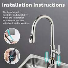 1PC 360 Degree Rotating Stainless Steel Kitchen Faucet, Easy To Clean Without Dead Corners - A - View 4