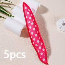 5 件装波点睡眠卷发棒，柔性非加热卷发棒，桃花造型卷发海绵，条状兔耳魔术卷发棒，睡眠泡沫卷发棒 - 彩色 - 查看 12