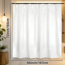 1pc Mediterranean Shower Curtain Suitable For Bath & Shower - Rustic Stone Cave With Turquoise Ocean View, Bougainvillea & Shutters, Machine-Washable Fabric, 12 Hooks Included, Fits Tubs, Mediterranean Bath Decor 66x72 Inches HSY - A - Xem 6