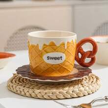 Ceramic Tableware, Dessert Series Ceramic Bowls, Ceramic Plates, Ceramic Coffee Cups & Saucers - Multicolor - View 5