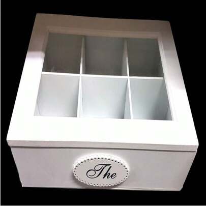 OISE ART STORE Porta Oggetti Mini Vetrinetta 6 Scomparti The Legno Shabby Chic Arredamento -