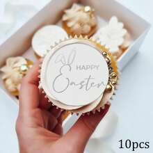 5pcs/10pcs/20pcs Easter Cupcake Decorations, Easter Eggs Rabbits Decor For Holiday Party Birthday Cake Decorating Supplies - Multicolor - View 8