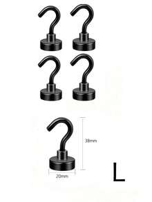 Móc từ tính chịu lực cao 50lbs, nam châm neodymium đen mạnh mẽ, kèm móc treo đồ nặng, dễ lắp đặt, không cần khoan. Móc từ tính siêu mạnh, lực hút cực mạnh, thích hợp cho tủ lạnh, nhà bếp, tủ đựng đồ, văn phòng, trường học. Phụ kiện thiết yếu để sắp xếp nhà cửa. - màu đen - Xem 17