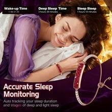 SENBONO Elegant Ladies Smart Bracelet, 5ATM Waterproof, Sleep & Fitness Tracker, Ladies Smart Bracelet With Sleep Monitoring, Activity Tracking, Compatible With IOS And Android, Perfect Gift - Multicolor - View 3