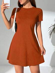 Vestido Corto De Mujer Comodo y Sexy Ligero y De Calidad Colores Solidos - Shedron - Ver 3