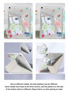 Marine Elements, Sea Turtles, Shells, Hibiscus Flowers Tablet Case Compatible With IPad Air 11-Inch M3 2025 / M2 2024, IPad Air 5th Generation 2022 , IPad (A16) 11 Inch 11th Generation 2025,Compatible With Samsung Galaxy Tab,Kindle Paperwhite 12th Gen 2024, Clear Back ,Fashion Pattern Protective Case,Automatic Sleep And Wake-Up Function, Airbag Protection, Suitable For Gifts And Office Use - Multicolor - View 8