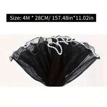 2 Rolls/1 Roll Faux Pearl Ruffle Fabric Flower Wrapping, Suitable For Party, Wedding, Birthday Gift Packaging, Bouquet Accessories, Gift Wrapping, Flower Packaging, Valentine's Day, Mother's Day (White 2 Styles Randomly Sent) - Multicolor - View 5