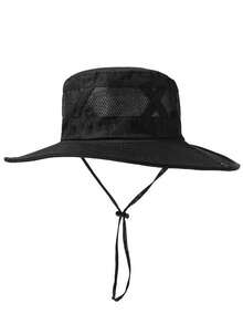 1顶夏季户外渔夫帽，透气徒步帽，时尚简约遮阳帽，骑行钓鱼帽，男士户外运动透气遮阳帽，女士日常通勤防风遮阳帽，多种颜色可选，简约运动风渔夫帽 - 彩色 - 查看 6