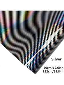 1片50cm*152cm汽车PET七色激光碳纤维贴膜，9D彩色碳纤维贴纸，手机贴膜，高光锻造碳纤维汽车贴膜 - 均碼 - 查看 10