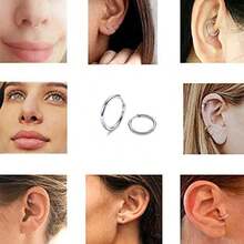 6 pares de juegos de pendientes de acero inoxidable para múltiples perforaciones, pendientes de aro pequeños y ligeros, pendientes de bola plana CZ para cartílago, hélice, lóbulo, accesorios hipoalergénicos para bikini de playa y vacaciones, accesorios para vestidos de novia, joyas versátiles perfectas para usar mientras nadas, te bañas, haces ejercicio, excelentes para regalos de San Valentín, cumpleaños, Día de la Madre y sorpresas de vacaciones. - Multicolor - Ver 8